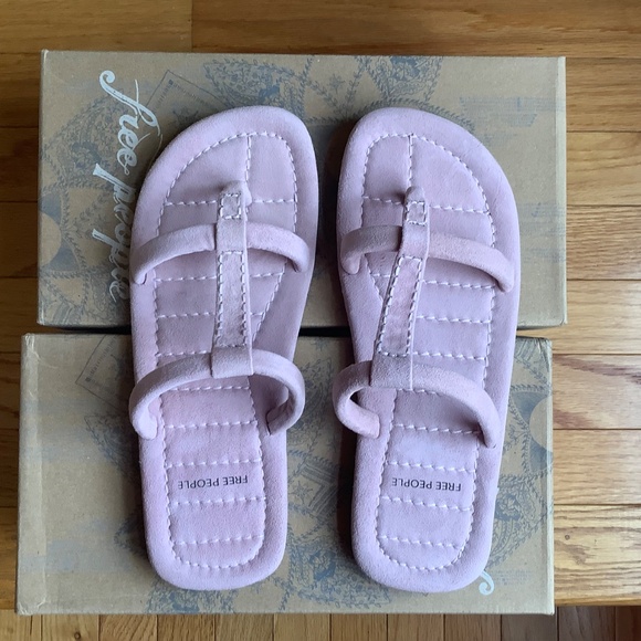 Free People Hadden Suede Slide Sandal Thistle Pink SZ 10 - Picture 5 of 13